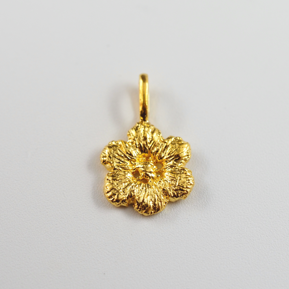 K24 pure gold flower/フラワーペンダント|山梨県甲府市で製作されたMITUREの純金ジュエリー