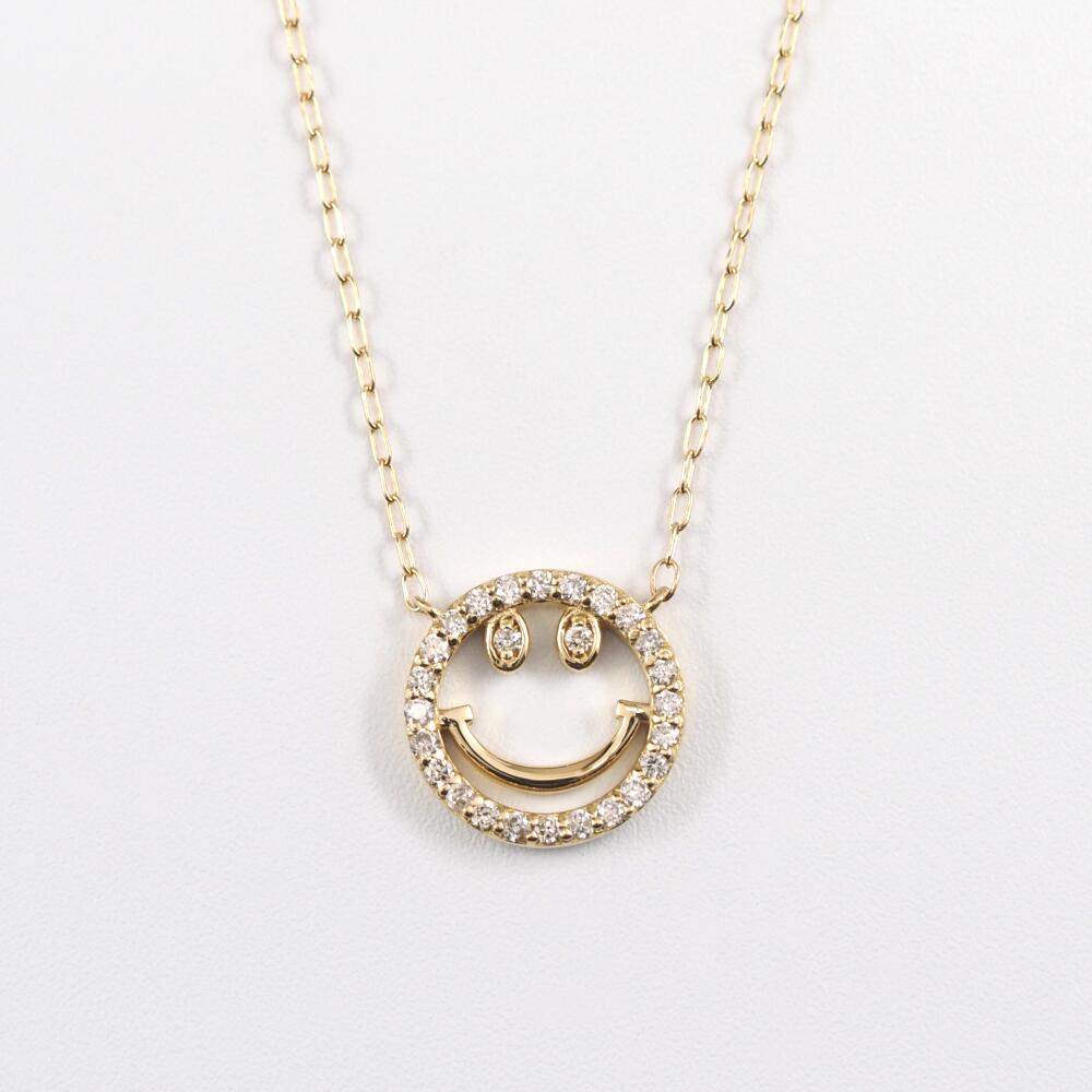 K18 Cherie / シェリー ネックレス|スマイルモチーフにダイヤモンドが輝くK18ネックレス