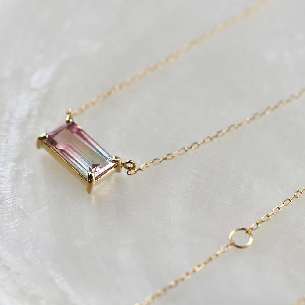 K18 バイカラートルマリン ネックレス|山梨県甲府市のジュエリー K18 バイカラートルマリン ネックレス|山梨県甲府市のジュエリー