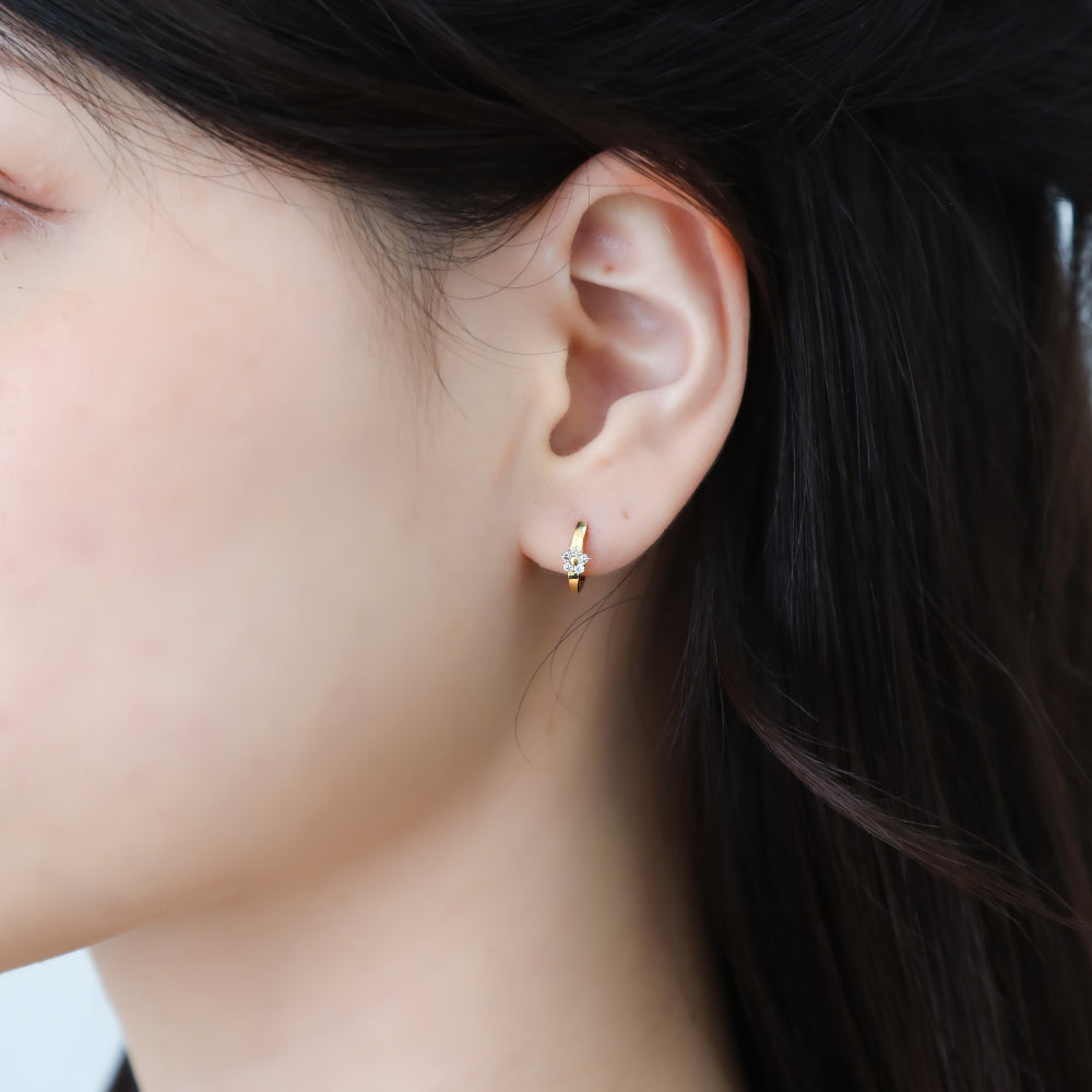 K18 kamelia/カメリア ピアス｜山梨県甲府市のジュエリーブランド
