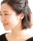 MITURE 山梨県甲府市で製作 ガーネットヘキサピアス 横構図|大人の女性に似合う落ち着いた華やかさ