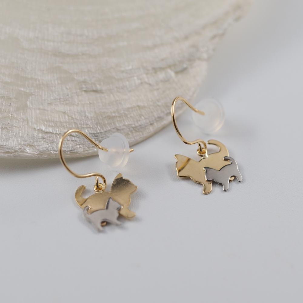 MITURE ギフトボックス入り K18/PTキャットピアス|山梨県甲府市のジュエリーブランドが提案する、大切な人への贈り物にもぴったりなジュエリー