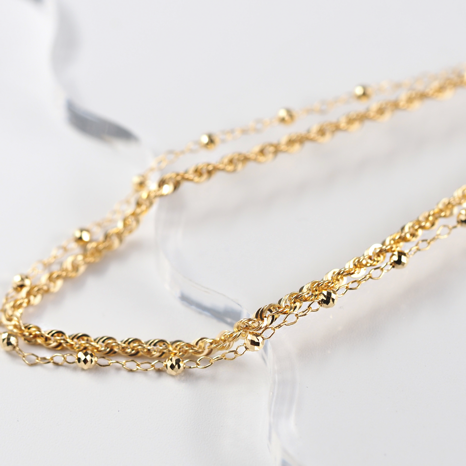 ☆蓮☆ページ 【新品】K18YG シャイニーロープチェーン ブレスレット✨ K18 shiny rope/シャイニーロープ ブレスレット｜山梨県甲府市の