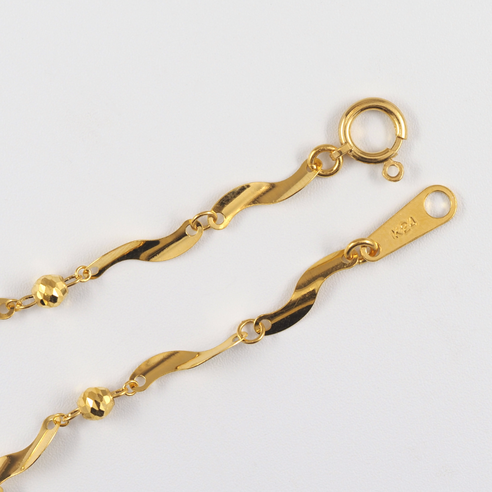 K24 pure gold Crown/ピュアゴールド クラウン ネックレス 山梨県甲府市のジュエリーブランド 引輪 プレート
