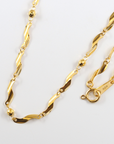 K24 pure gold Twist/ピュアゴールド ツイスト ネックレス MITURE ミチュール 純金ネックレス 正面 全体写真 42cm 贅沢な輝き