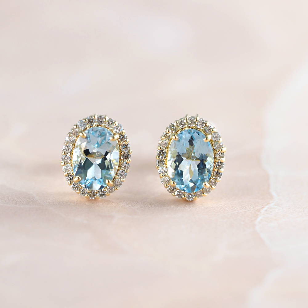 K18 briller/ブリエ アクアマリン ピアス|山梨県甲府市のジュエリー K18 briller/ブリエ アクアマリン ピアス|山梨県甲府市のジュエリー