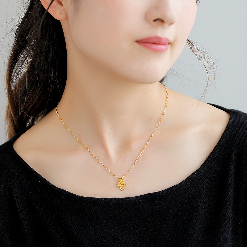 K24 pure gold flower/フラワー ペンダント｜山梨県甲府市のジュエリー