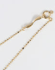 42cmの使いやすい長さで、一連でもレイヤードでも自然に馴染むMITUREのK18チェーンネックレス。