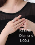 K18 Pave/パヴェ ダイヤモンド1.0ct リング