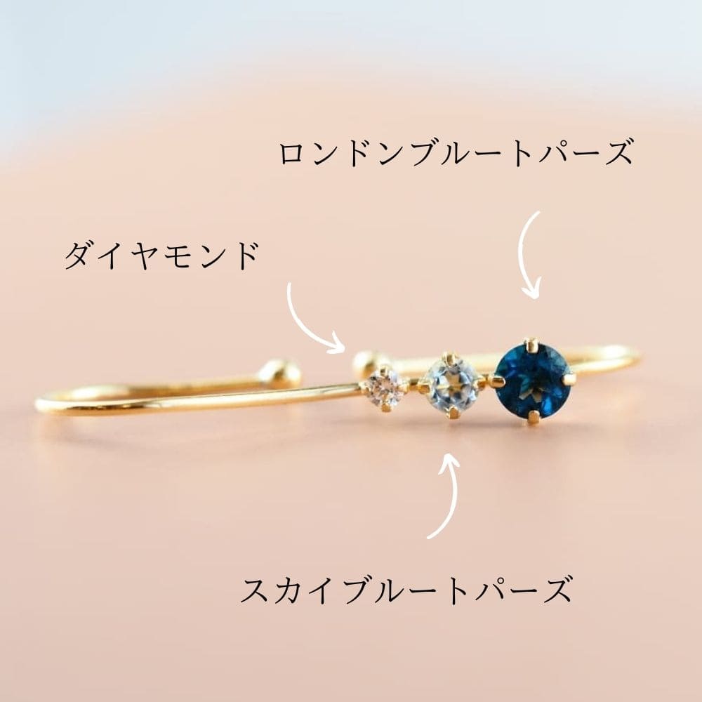K18 イヤーラップカフ 商品画像|高級感ある18金素材に天然石を組み合わせた上品カフ