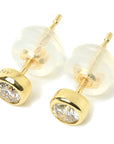 K18 Sirius/シリウス ダイヤモンド0.2ct ピアス|山梨県甲府市で製作されたMITUREの一粒ダイヤピアス