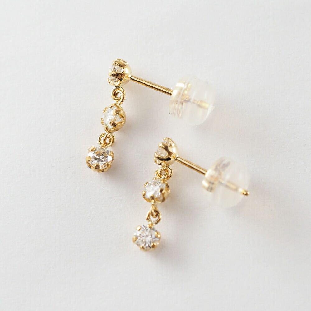 K18 studs/studs Diamons Earring