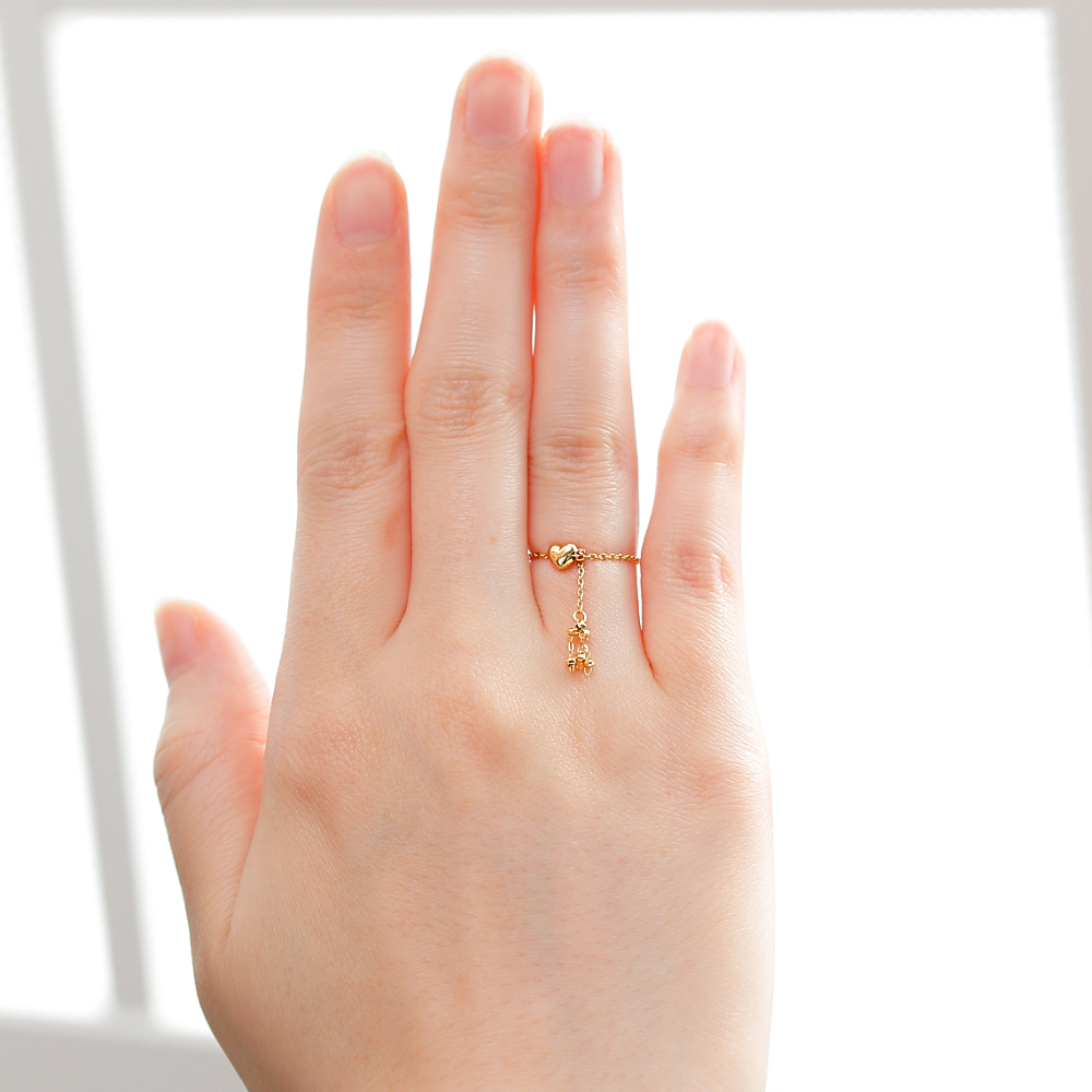 k18リング ベネチアンチェーン チェーンリング 0.9㎜幅 つけっぱなし