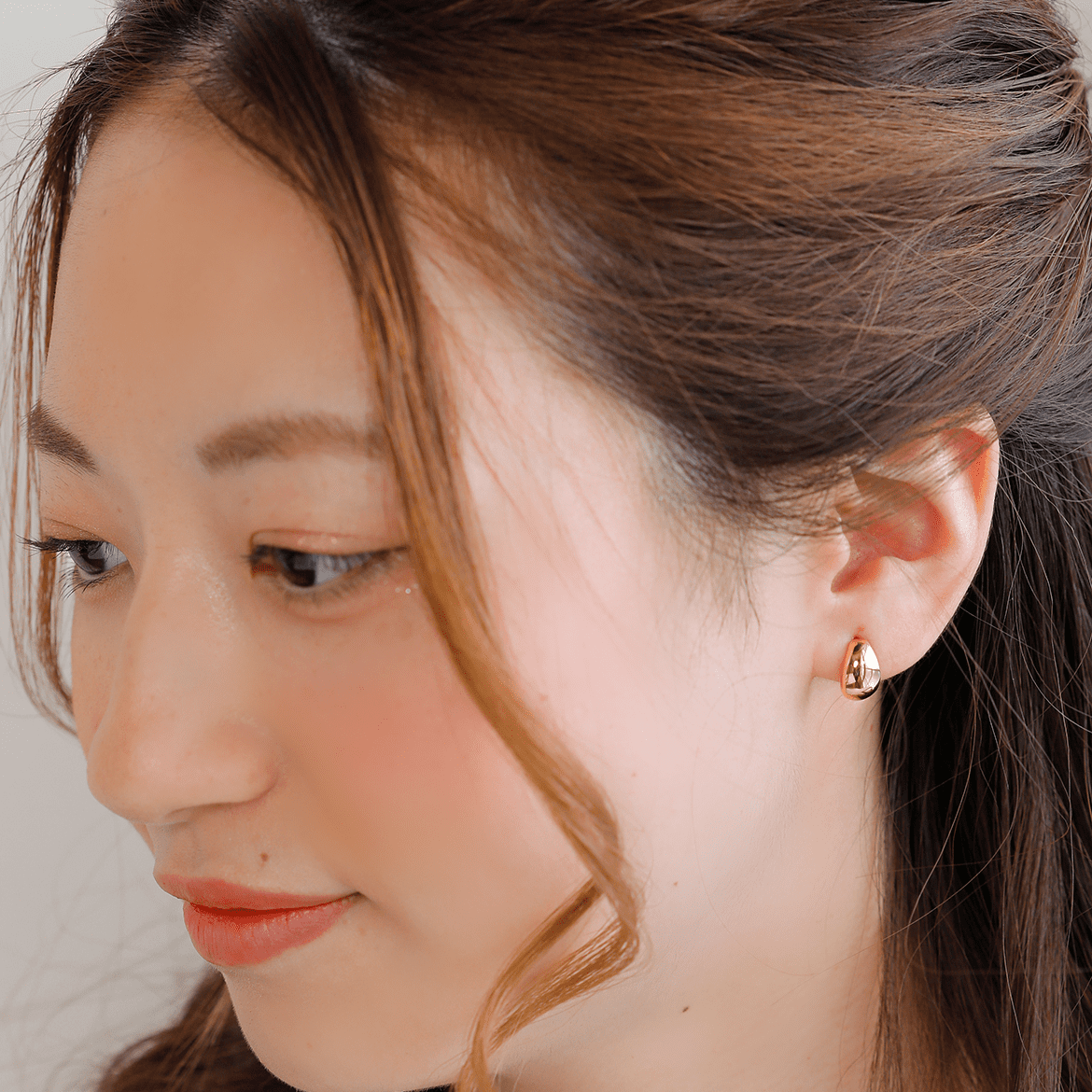 K18 Smooth/Smooth earrings
