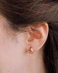 K18 Smooth/Smooth earrings