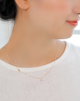 K10 cross and heart chain necklace