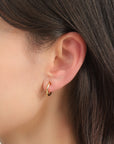 K18 Moon/Moon 2 × 15 earrings