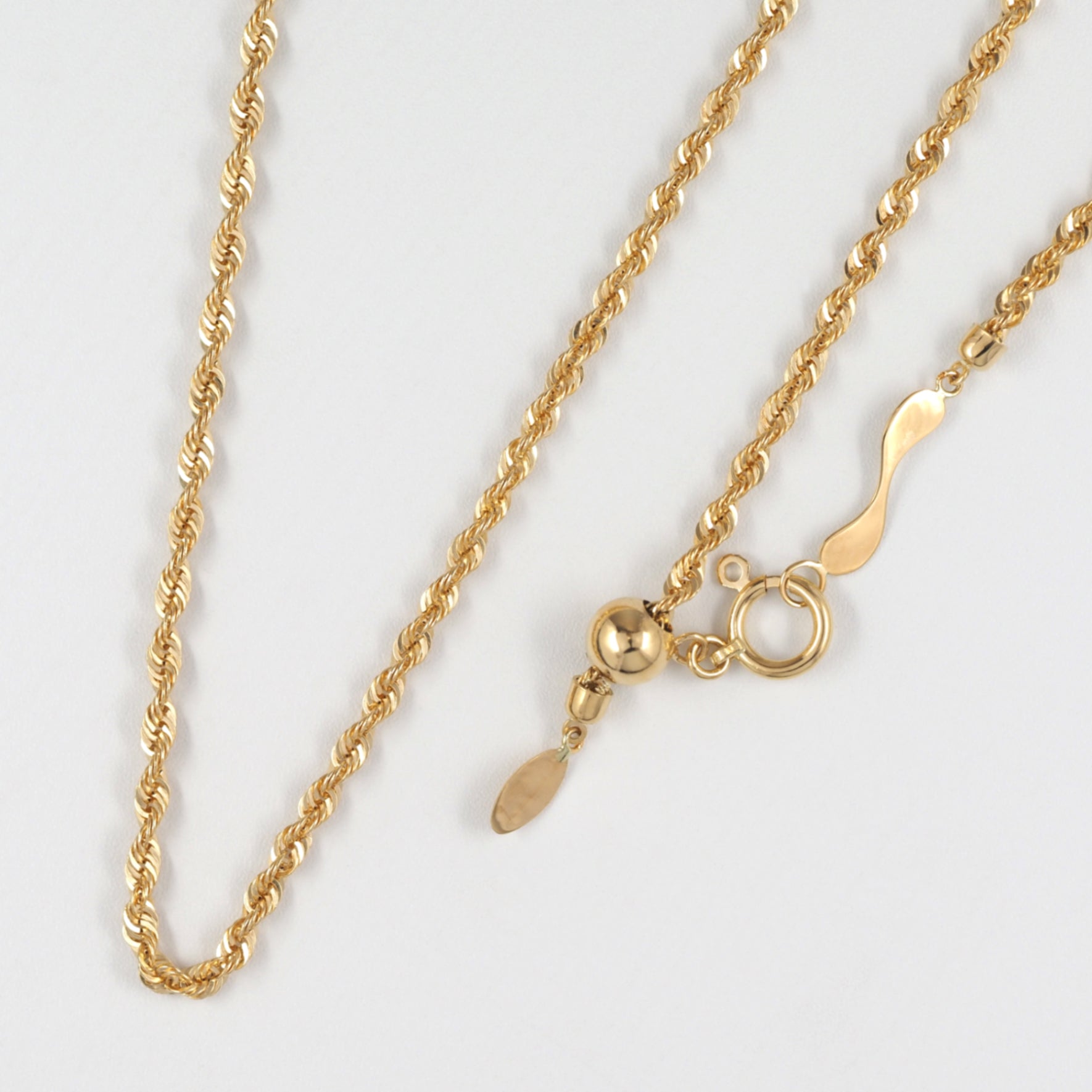 K18 シャイニー ロープチェーン ネックレス｜山梨県甲府市のジュエリー