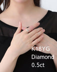 K18 Pave/パヴェ ダイヤモンド0.5ct リング
