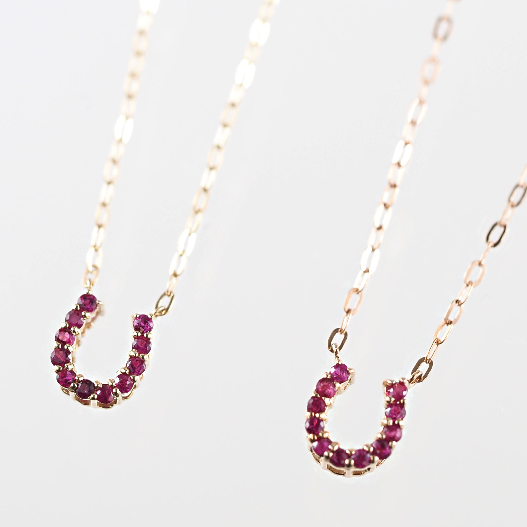 K10 Horseshoe / Horseshoe Ruby Necklace