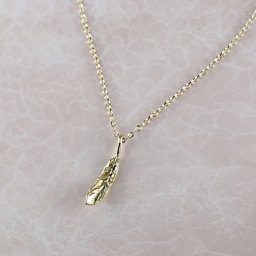 K18 feather/フェザー ペンダント｜山梨県甲府市のジュエリーブランド
