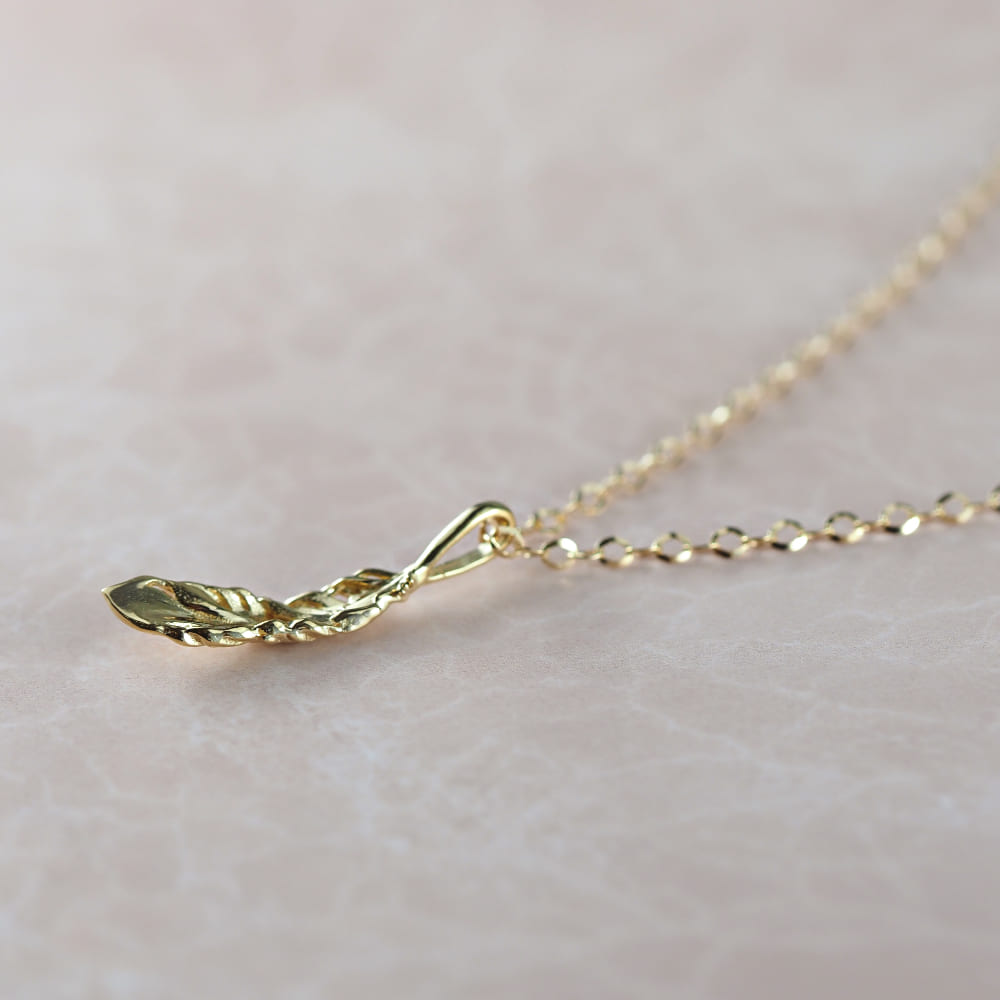 K18 feather/フェザー ペンダント｜山梨県甲府市のジュエリーブランド