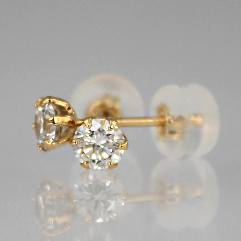 K18 studs/スタッド ダイヤモンド 0.4ctピアス｜山梨県甲府市の