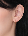 K18 Moon/Moon Mat 2 × 15 Earrings
